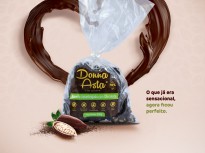 Biscoito Coberto com Chocolate 70%, Zero Açúcar, Sem Glúten, Sem Lactose.